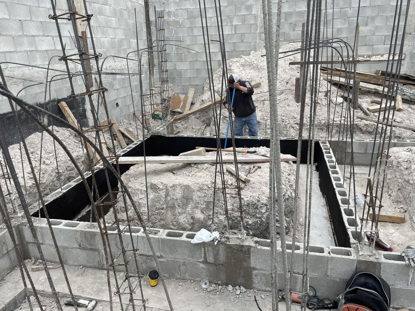 Cimentación en obra